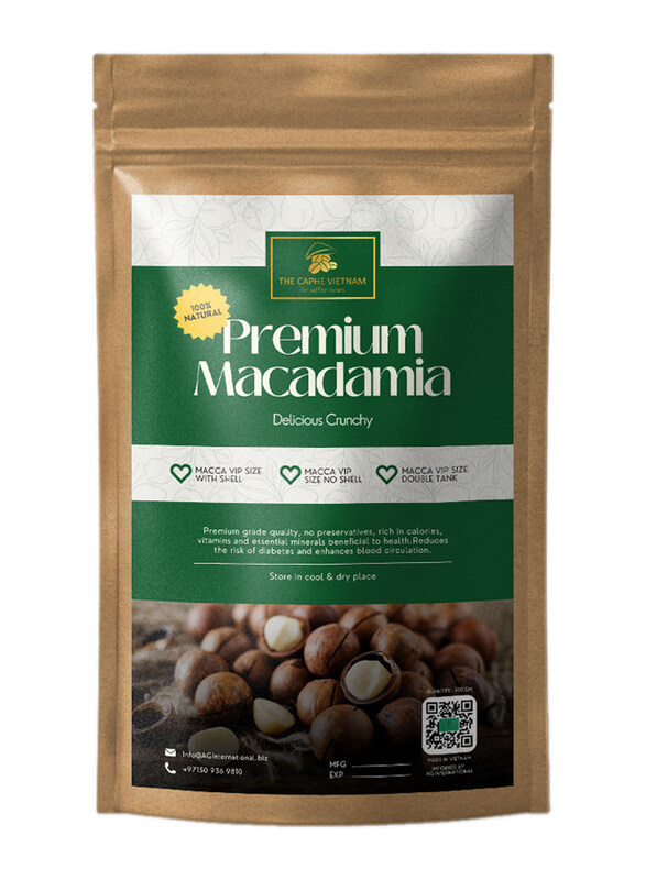 

The Caphe Vietnam Premium VIP Size Without Shell Unsalted & Roasted Macadamia Nuts, 1 Kg