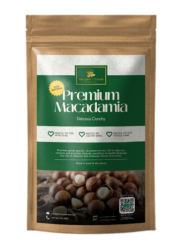 

The Caphe Vietnam Premium VIP Size Without Shell Unsalted & Roasted Macadamia Nuts, 500g