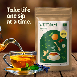 The Caphe Vietnam Herbal Cordyceps Beauty Herbal Tea, 20 Sachets