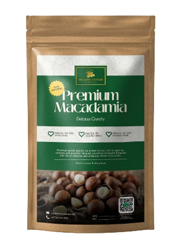 The Caphe Vietnam Premium Roasted Unsalted Vip Size Macadamia Nuts without Shells, 500g