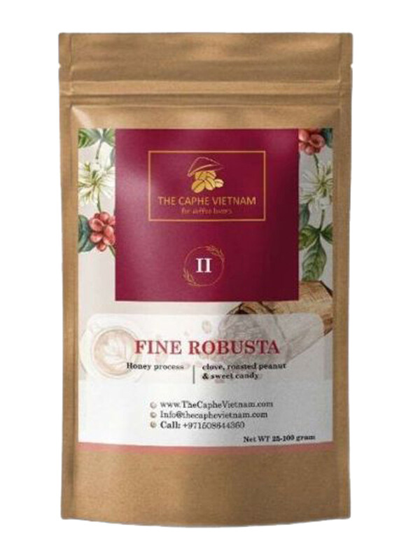

The Caphe Vietnam Fine Robusta Honey Process Whole Beans Coffee, 100g