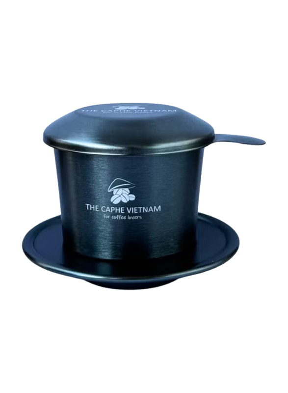 The Caphe Vietnam Coffee Phin Filter Made with Aluminium, Dark Grey