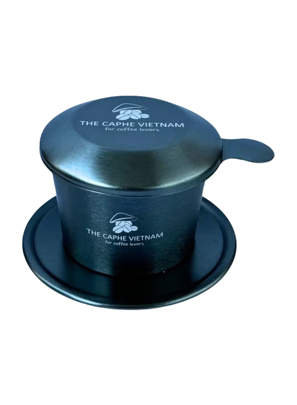 The Caphe Vietnam Coffee Phin Filter Made with Aluminium, Dark Grey