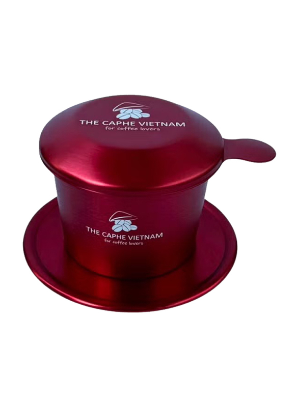 The Caphe Vietnam Coffee Phin Filter Made with Aluminium, Red