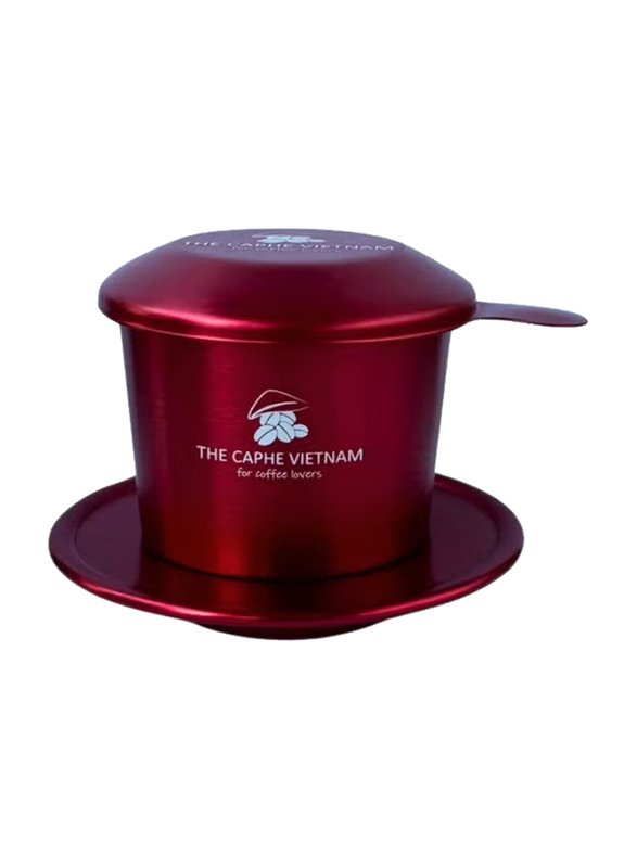 The Caphe Vietnam Coffee Phin Filter Made with Aluminium, Red