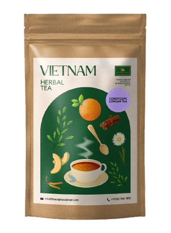 The Caphe Vietnam Cordyceps Longan Herbal Tea, 20 Sachets