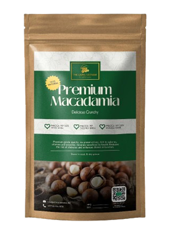 The Caphe Vietnam Premium Roasted Unsalted Vip Size Macadamia Nuts without Shells, 1 Kg