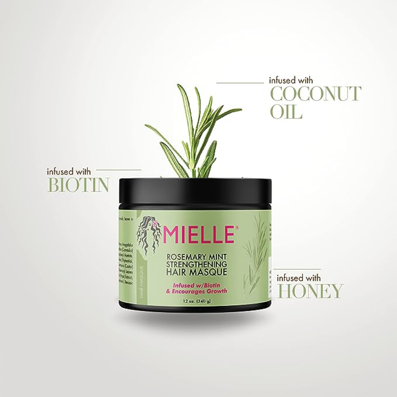 Mielle Organics Rosemary Mint Strengthening Hair Masque, 12oz