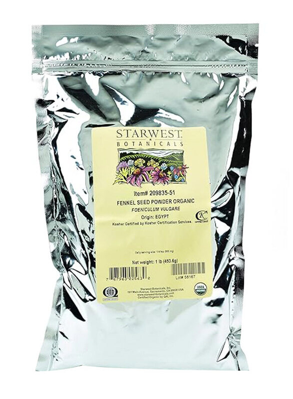 

Starwest Botanicals Organic Fennel Seed, 453.6g