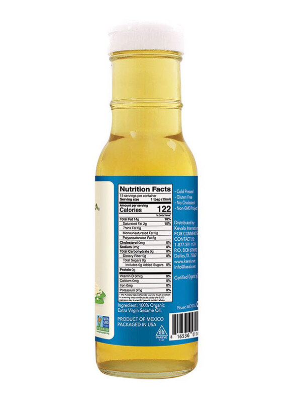 

Kevala Extra Virgin Organic Sesame Oil, 236ml