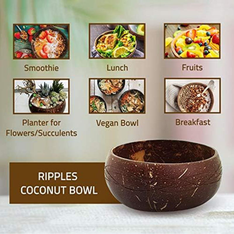 Rainforest 12-Piece Wooden Bowls Set, Brown