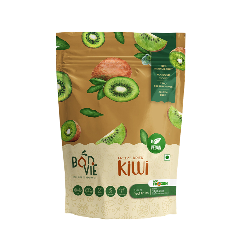 

Fresh Bonvie Freeze-Dried Kiwi Fruit Dried Kiwi Chips Freeze Dried Sugar-Free Vegan 100% Natural Gluten-Free Healthy Snacks Frozen Fruits