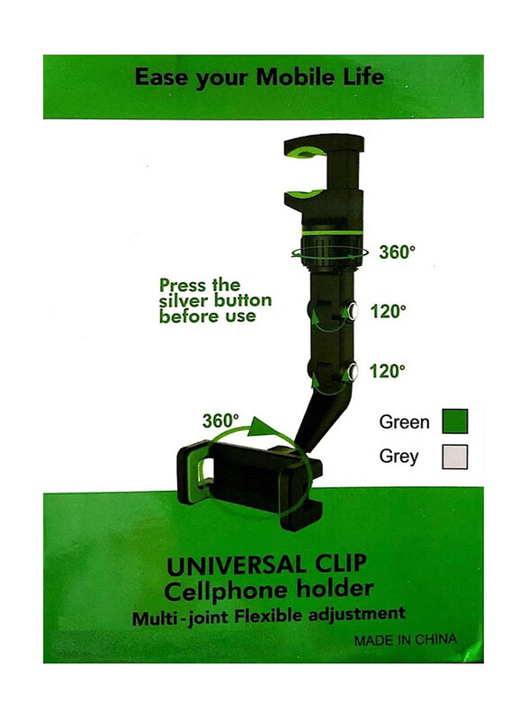 

NA Mog Universal Clip Cellphone Holder, Black/Green