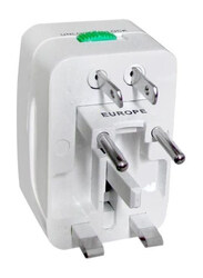 Universal Travel Power Socket Adapter, White