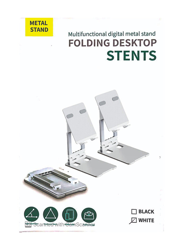 

Universal Digersi Desktop Mobile Stand and Phone Holder Compatible with All Types of Phones, White