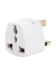 Universal Travel Adapter With Outlet Converter Socket, White