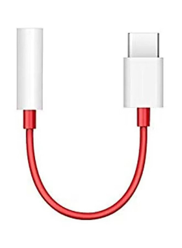 

Mog 3.5 mm Jack Cable Adapter, Male Type-C To Female 3.5mm Adapter for Oneplus, Red/White