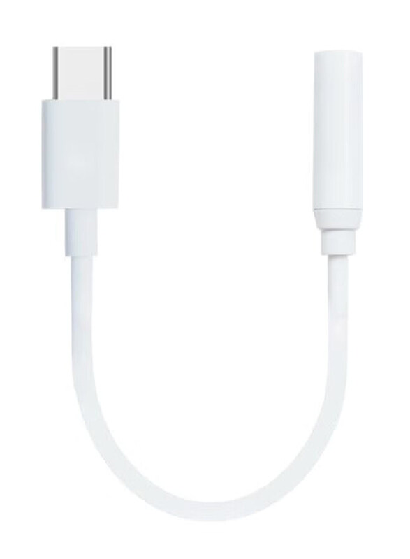 

Generic Audio Jack Adapter, Type-C to 3.5mm Jack for Smartphones/Tablets, White