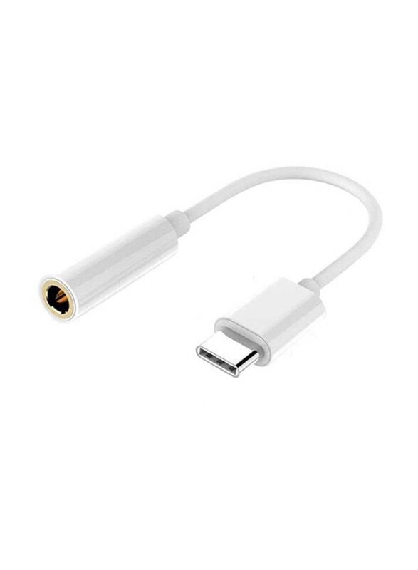 

Generic 3.5 mm Jack Cable Adapter, Male USB Type C to Female 3.5mm Headphone Jack Adapter for Htc/Moto, White