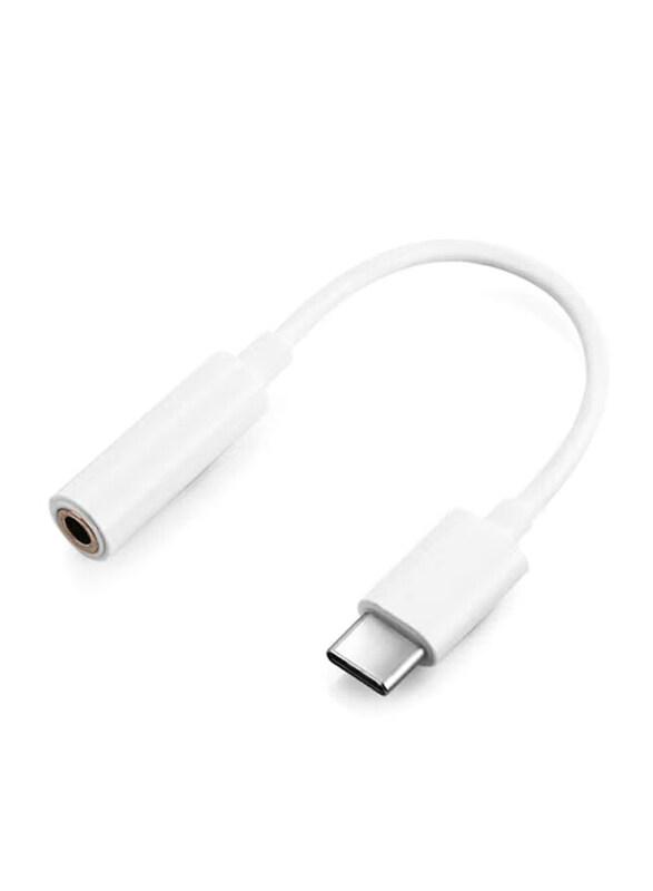 

Generic Headphone Jack Adapter, USB Type-C to 3.5mm Jack for Smartphones, White