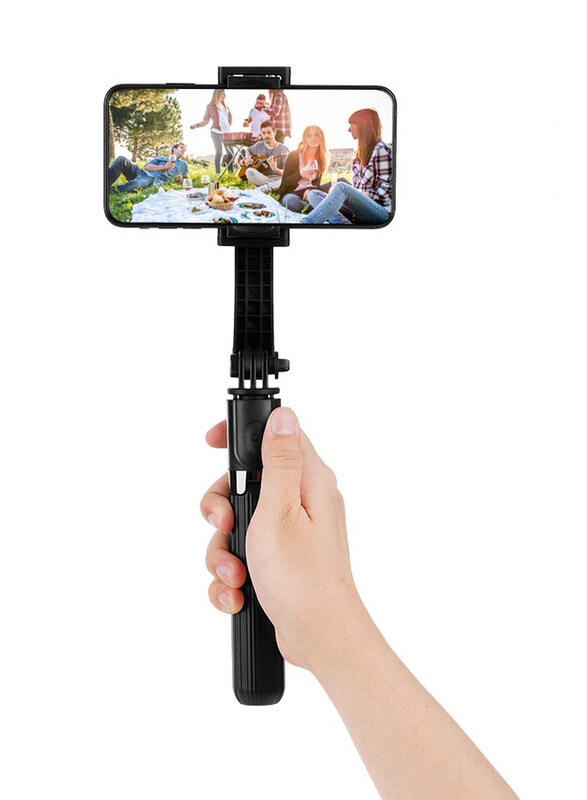 

NA L08 Gimbal Stabilizer Selfie Stick Tripod Stand for Smartphone, Black