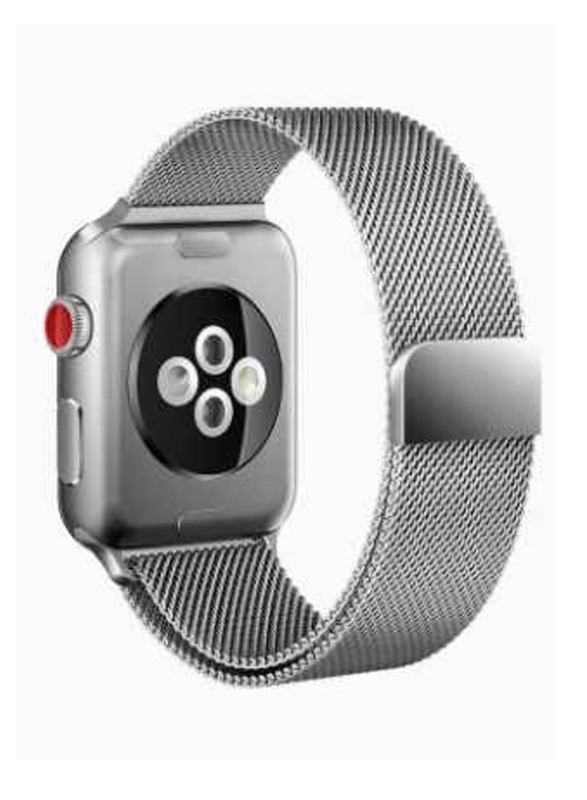 Milanese Stainless Steel Mesh Loop Band for Apple Watch 42mm, Silver