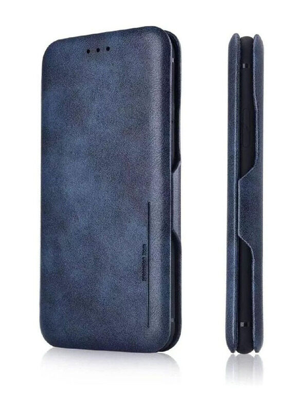 

Olliwon Samsung Galaxy A73 5g Protective Smart PU Leather Card Holder with Auto Magnetic Closure Mobile Phone Case Cover, Blue