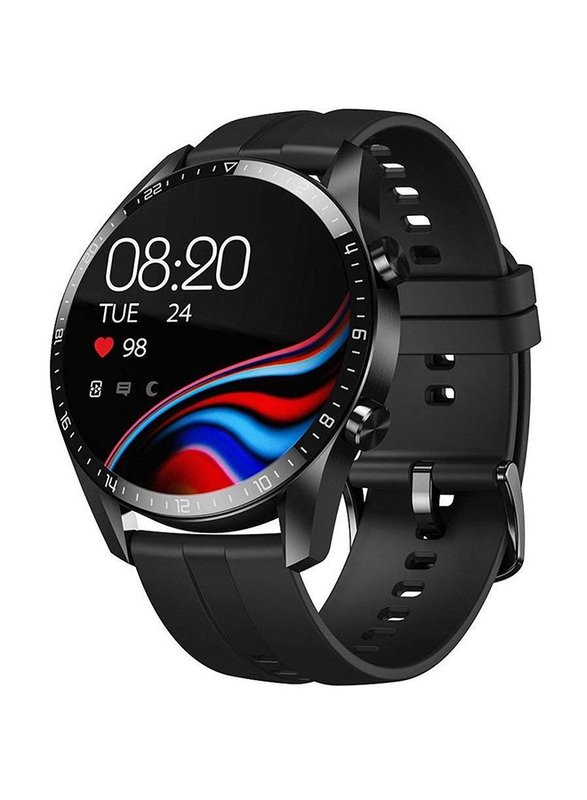 LW 46mm Sports And Business Smartwatch with Ip67 Waterproof & Pedometer for Android iOS, Black