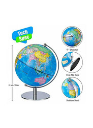 9-Inch World Globes with Stand, Blue