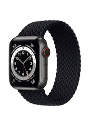 Braided Solo Loop Watch Band for Apple Watch Series 7 45mm, Black