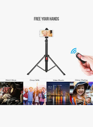 Docooler Wireless Tripod Selfie Stick Support Stand, Black