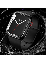 44mm Full Touch Fitness Tracker Smartwatch with Heart Rate Monitor Bluetooth Call Smartwatch for iPhone & Android, Black