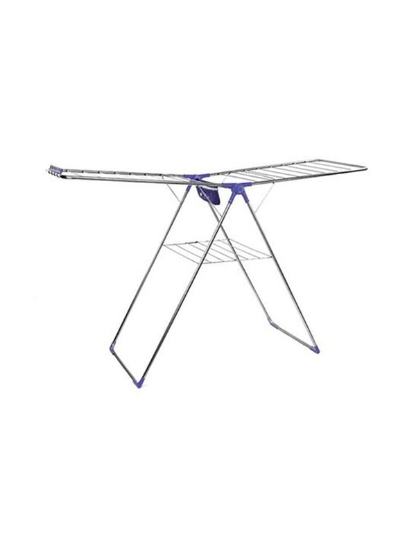 Royalford Foldable Cloth Dry Stand, Silver/Violet