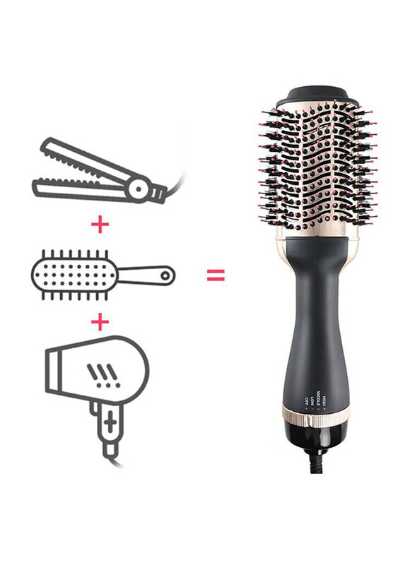 

Arabest Styler and Volumizer Brush Blow Dryer Styler for Straightening, Black