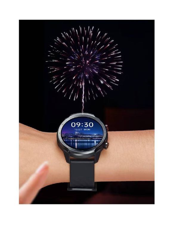 Mibro A2 Sporty Bluetooth Calling Smart Watch 1.39 Inch HD Screen Round Dual Straps, Black