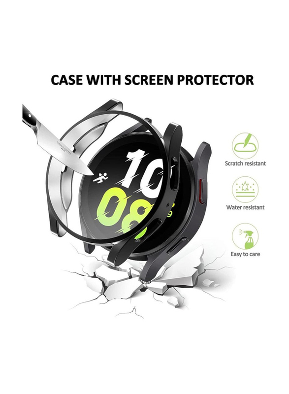 Zoomee TPU Protective Ultra Thin Soft Shockproof Smartwatch Case Cover for Samsung Galaxy Watch 4 40mm, Black