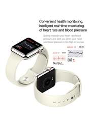 Waterproof Smartwatch, Heart Rate Monitor, White