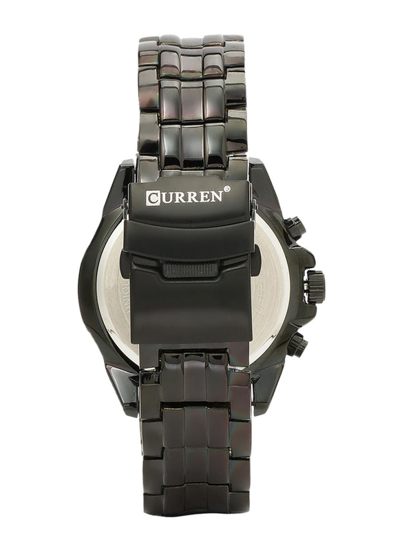 Curren Analog Watch for Men with Metal, 8009, Black