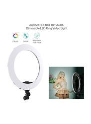 Andoer 252-Piece LED Video Light Lamp Set, HD-18D, White
