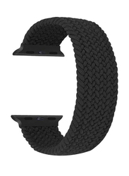 Braided Solo Loop Watch Band Compatible for Apple Watch Series 7 45mm, Black