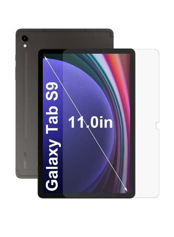 HYX Samsung Galaxy Tab S9 Plus 12.4 Inch 2023 9H Scratch Resistant Bubble Free Tempered Glass Screen Protector, Clear