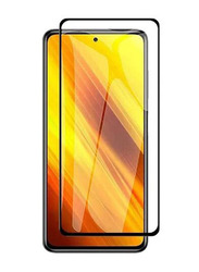 Xiaomi Poco X3 3D Curved Full Glue Tempered Glass Screen Protector, Black/Clear