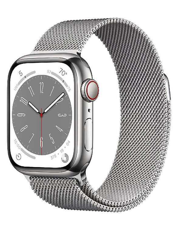 

Hyx Bluetooth Call Stainless Steel Milanese Loop Sports Fitness Tracker Water Resistant Smartwatch For IOS Android - Silver