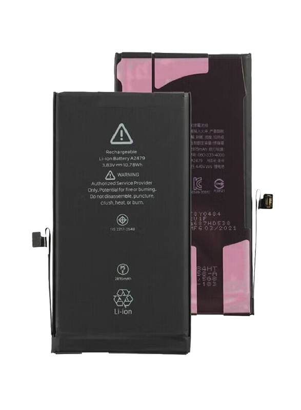 Lion Apple iPhone 12/12 Pro Replacement High Quality Internal Battery, Black