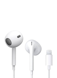 Lightning Cable Wired In-Ear Earphone with Microphone & Volume Control for iPhone, White