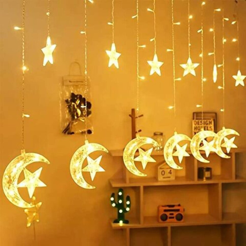 Ramadan Bundle Decorative Curtain Lights Set, Warm White