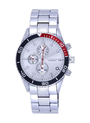 Curren Analog Chronograph Watch for Men with Stainless Steel Band, WT-CU-8028-R#D9, Silver