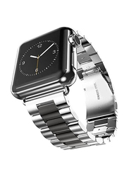 Stainless Steel Replacement Strap for Apple Watch 44mm, Black/Silver