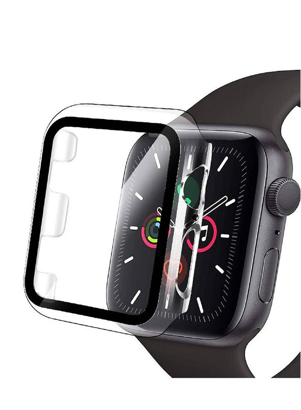 Bumper Case 9H Bulletproof Case with Glass Screen Protector for Apple Watch 42mm, Clear/Black