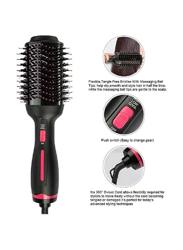 Arabest Professional One-Step Blow Dryer Brush for Styling and Frizz Control, Black